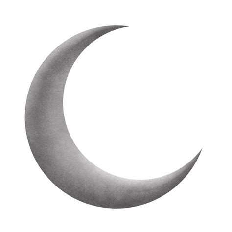 Silver Grey Moon Crescent Transparent Png Stickpng