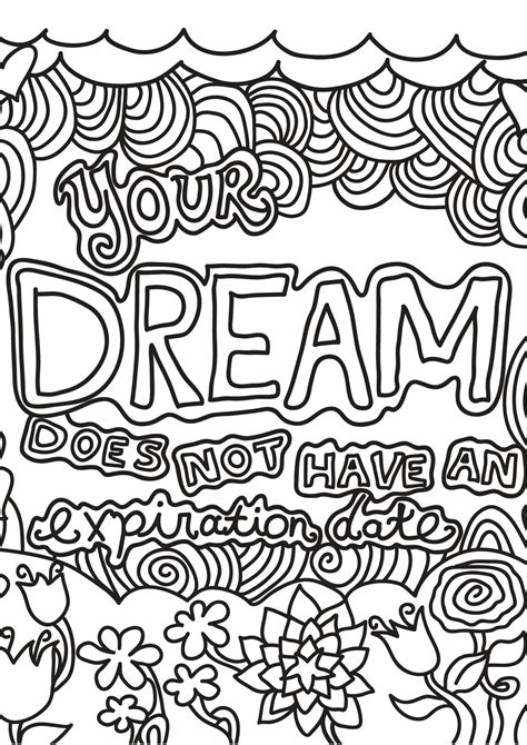 Free Book Quote 15 Positive And Inspiring Quotes Adult Coloring Pages