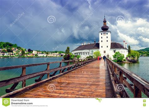 Schloss Ort Austrian Castle In The Traunsee Lake In