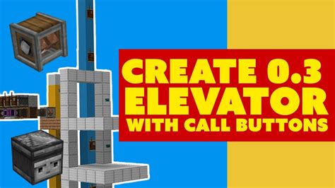 Minecraft Create Mod Realistic Elevator With Call Buttons Tutorial
