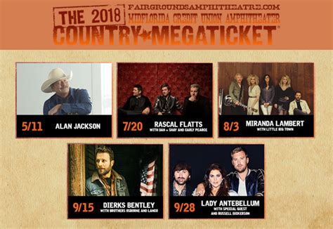 2018 Country Megaticket Tickets Includes All Performances