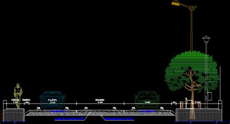 Road Section Details Dwg Road Cross Section View Detail Dwg File