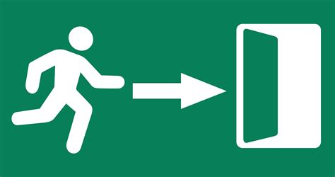 Emergency Exit Sign Vector Clipart Best