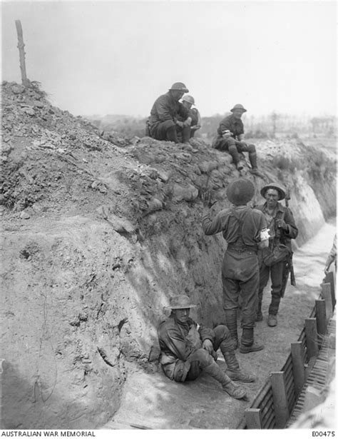 Wounded Members Of The 49th Battalion Returning Along Plum Duff Trench