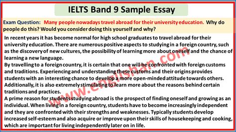 Ielts Sample Essay Topics Band Writing Task