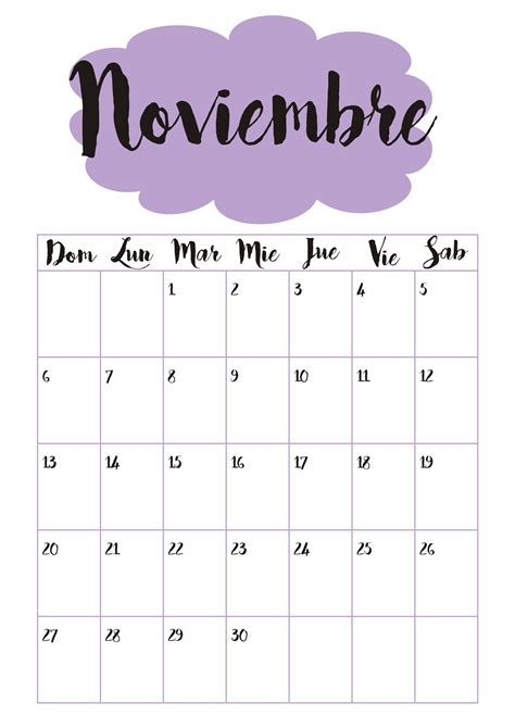 Calendarios Y Planificadores Imprimibles Para El Mes Noviembre 2022 En