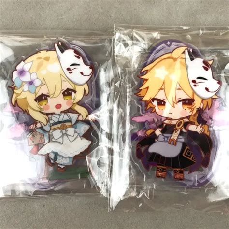 Genshin Impact X Sweets Paradise Cafe Lumine And Aether Acrylic Stand