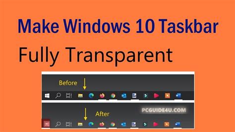 Make Windows 10 Taskbar Completely Transparent In 2020 Windows 10