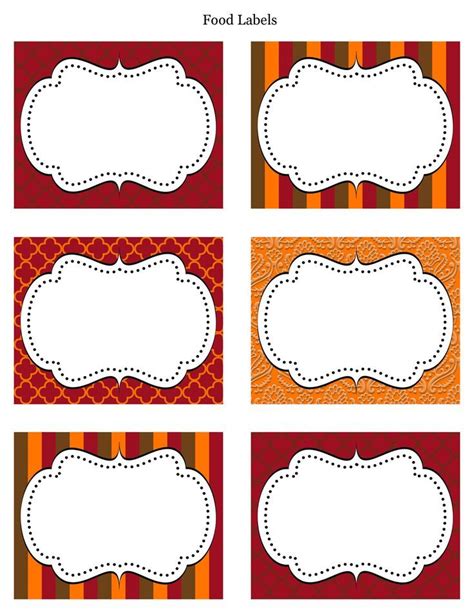 free thanksgiving party printables from cupcake express labels printables free templates food