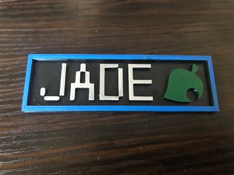 3d Printed And Painted Custom Nameplates With Symbols Etsy