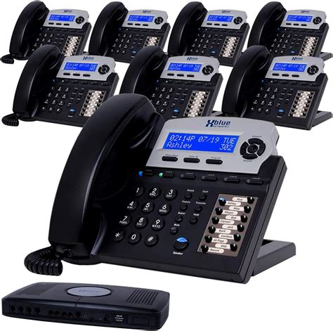 X16 Small Office Digital Phone System Bundle With 8 Phones Charcoal Xb