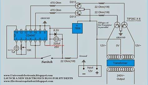 2500 watt inverter circuit diagram