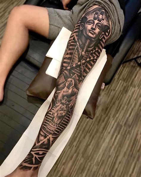 45 Of The Most Epic Leg Tattoos Egypt Tattoo Full Leg Tattoos
