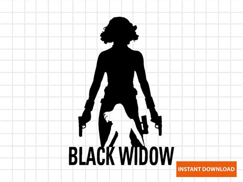 Black Widow Svg Layered Item Blackwidow Silhouette Clipart Etsy