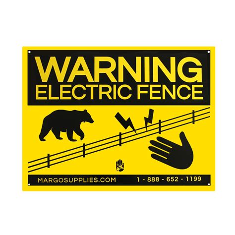 Large Electric Fence Warning Sign Margo Supplies