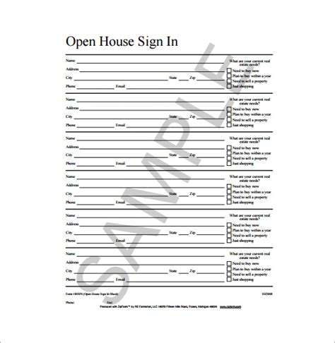 sign  sheet templates  sample  format