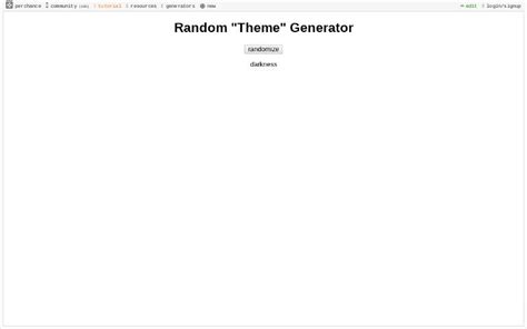 Random Theme Generator