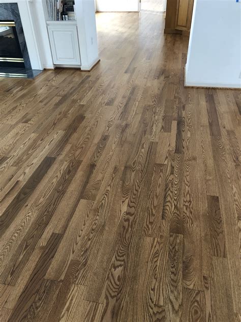 Red Oak Floors Sanded And Stained With Bona Dri Fast Golden Oak Sealed With Bona Intense Sealer