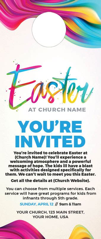 Cmu Easter Invite 2020 Door Hanger Church Invitations Outreach