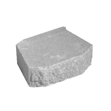 4 In H X 12 In L X 7 In D Gray Splitface Concrete Retaining Wall Block