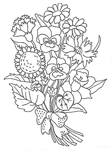 Color Your World With A Flower Bouquet Coloring Pages Love Coloring
