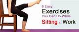 Photos of Exercises While Sitting