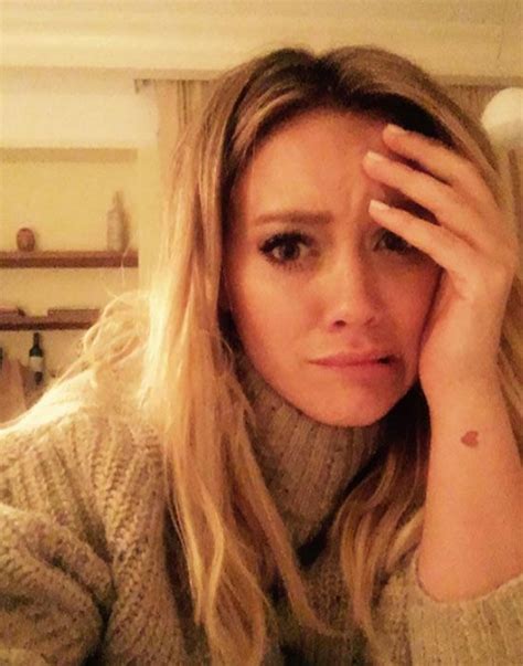 Hilary Duff Gets Rose Tattoo On Her Arm