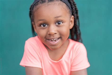 Portrait Of Cute Black Girl Porper Images
