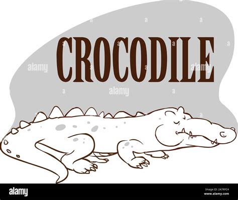 Cartoon Cute Crocodile Vector Illustration Of Funny Happy Alligator