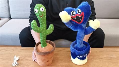 Dancing Huggy Wuggy Cactus Plush Toy Review 2022 Funny Poppy Playtime