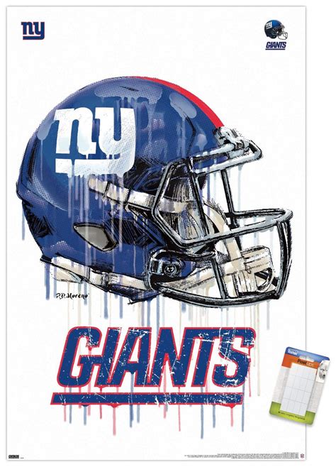 Buy Trends International Nfl New York Giants Drip Helmet 20 Wall