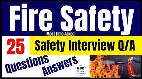 Fire Safety Interview Questions Answers Fire Interview Questions