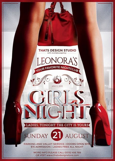 Ladies Night Flyer Template V9 Party Flyers For Photoshop