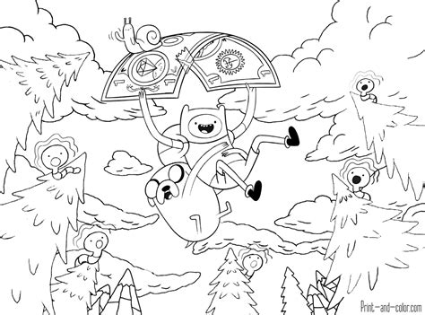Adventure Time Coloring Pages Print And