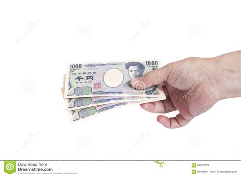 Japanese Money Yen In Man Hand Stock Image Image Of Savings Concept