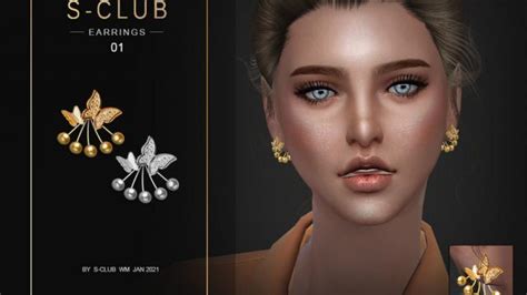Download S Club Ts4 Wm Earrings 202101 For The Sims 4