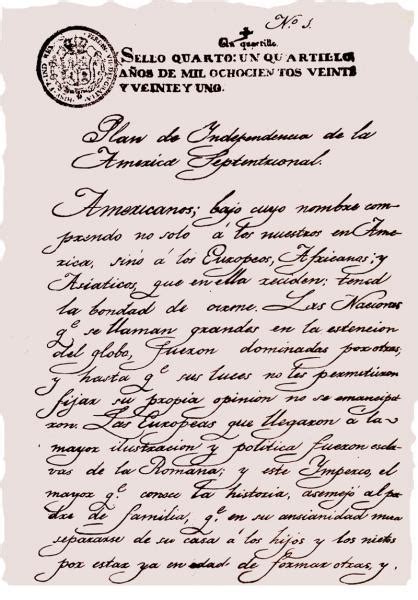 La Independencia De México En 1821 El Plan De Iguala