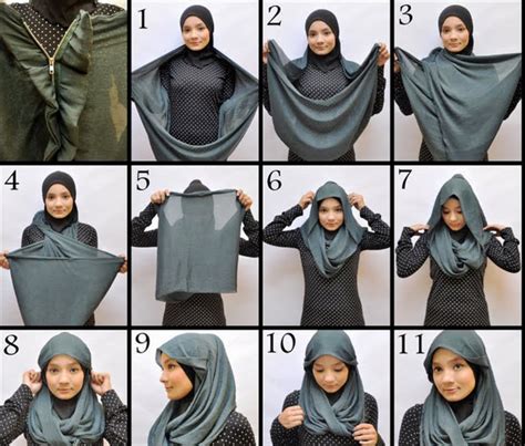 Hijab Tutorial Cara Memakai Jilbab Pashmina Wajah Bulat For Round Face