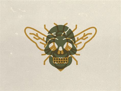 The Bones And The Bees Bee Skull Illustration Bee Design