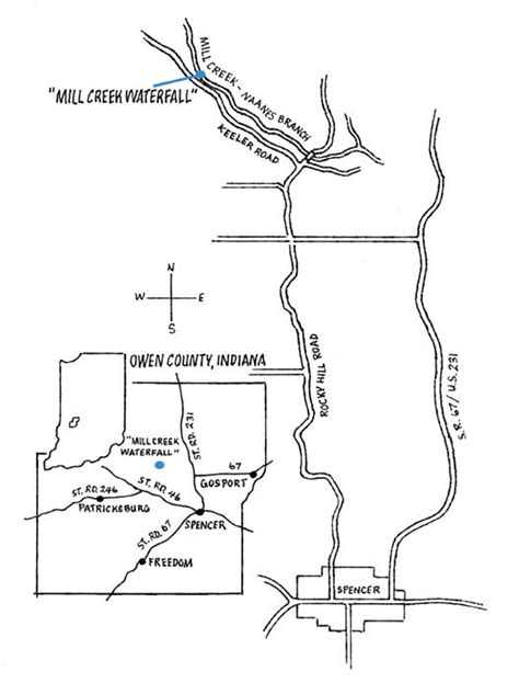 Mill Creek Waterfall Map