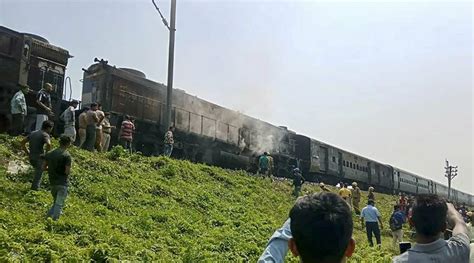 Chandigarh Dibrugarh Express Trains Engine Catches Fire Two