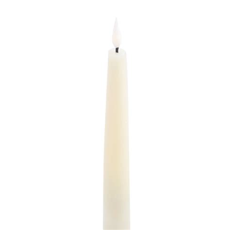 Infinity Wick Ivory 11 Taper Candles Set Of 4 Decor Flameless