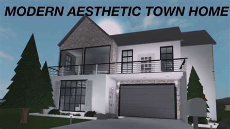 Roblox Welcome To Bloxburg Modern Aesthetic Town Home 50k Youtube