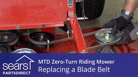How To Replace An Mtd Zero Turn Riding Mower Blade Belt Youtube