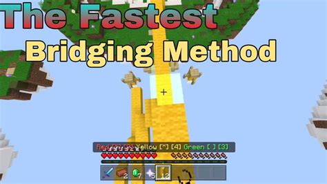 The Fastest Bridging Method In Bedrock Youtube