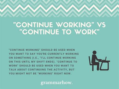“continue Working” Vs “continue To Work” Difference Explained 14