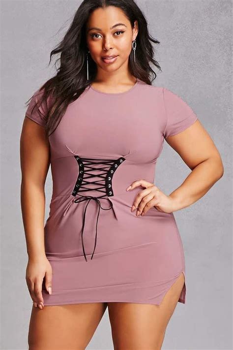 Forever 21 Plus Size Bodycon Mini Dress A Stretchy Knit Mini Dress