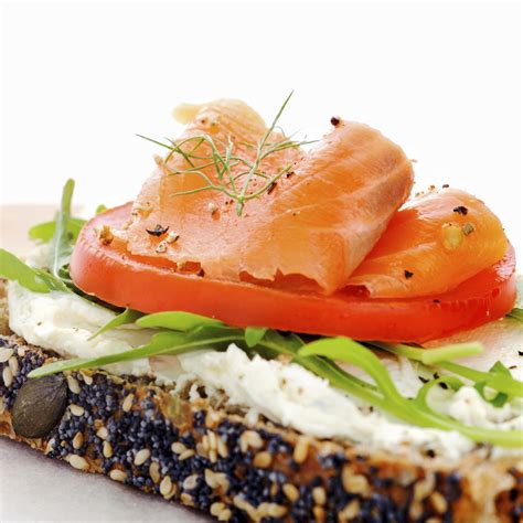 Smoked Salmon And Cream Cheese Open Sandwich Act