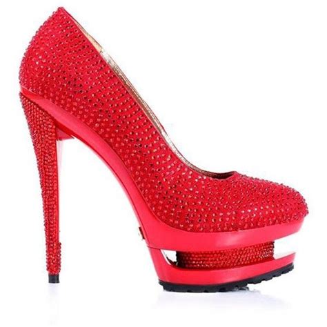 Pin By Jahaziel Best On My Polyvore Finds Red High Heel Pumps Red