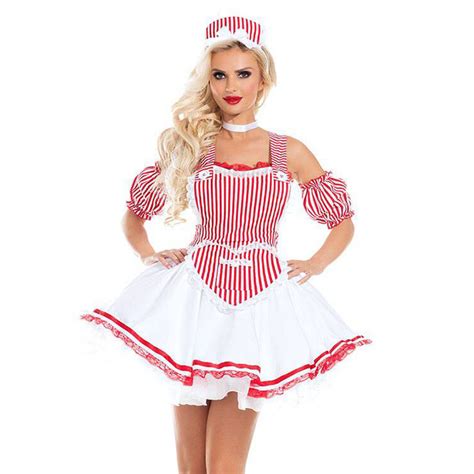 Sexy French Maid Dress With Wide Straps Adult Halloween Cosplay Costume
